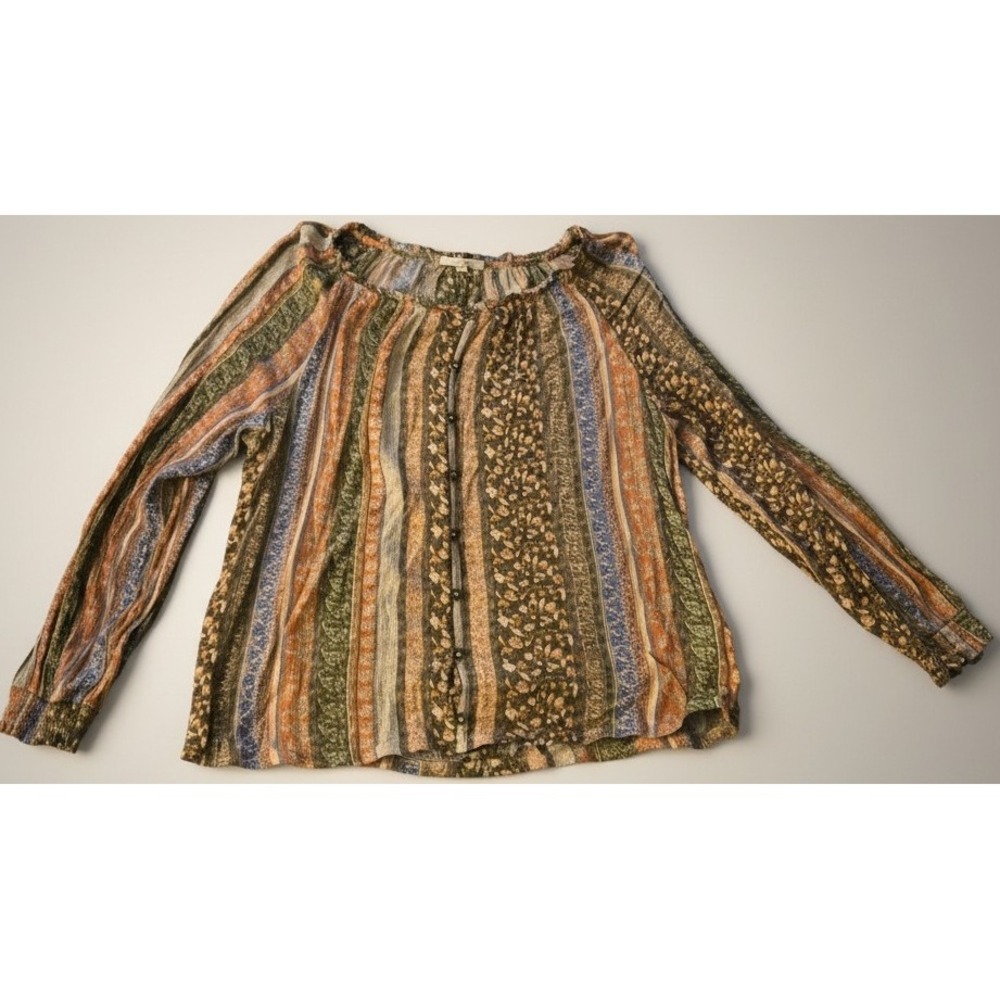 Maurice's Boho Bohemian Peasant Top Shirt Blouse‎ Sz Large